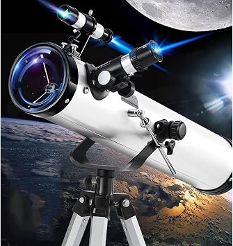 Telescopes for Astronomy Beginners,114mm Telescope for Kids & Adults Astronomy,Astronomical Telescope for Beginners for Stargazing (White D) (White E)