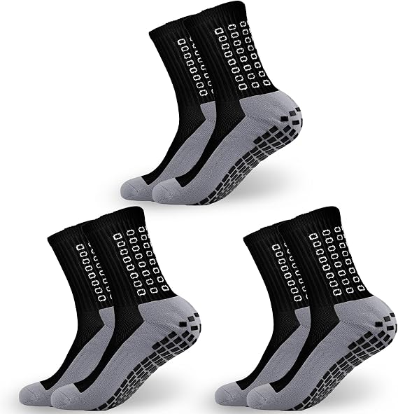 Men's Soccer Socks Grip Anti Slip Athletic Socks for Men Football Basketball Grip Pads Versatile Pairings...