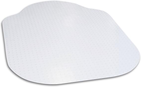 Evolve Modern Shape 42"x 56" Clear Office Chair Mat with Lip for Low Pile Carpet, Made in The USA by Dimex, C5D5001G
