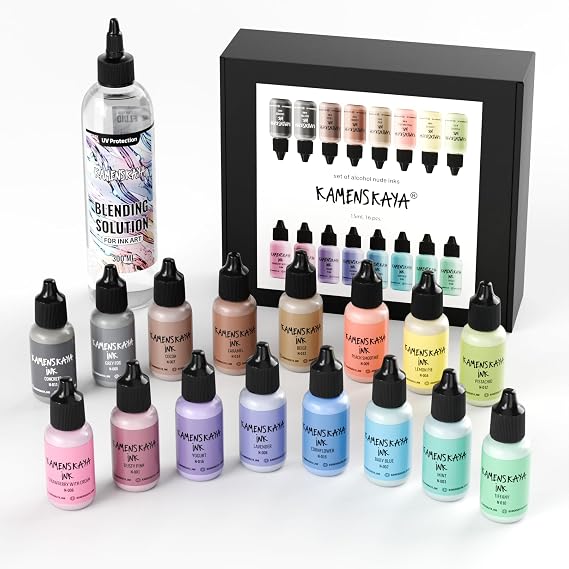 Kamenskaya Alcohol Pastel Ink Set with Blending Solution