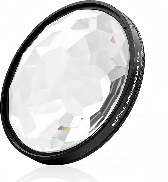 GREEN.L 58mm Kaleidoscope Prism Lens Filter Photography Prism Crystal Glass Effect Filter