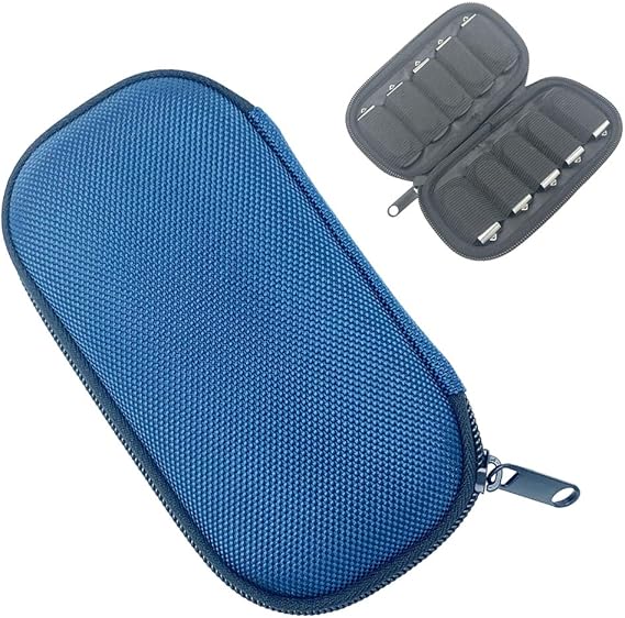 USB Flash Drive Case, JBOS EVA Hard Storage Bag Electronic Accessories Organizer Holder for Flash Drive Carry Case for USB Drive/Thumb Drive/Pen Drive/Jump Drive (Blue)