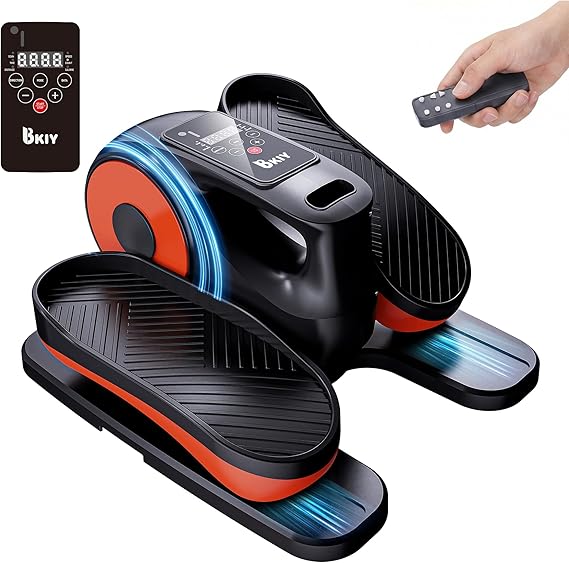 Under Desk Elliptical Machine, Electric Under-Desk Elliptical for Seniors - Mini Elliptical Exercise Equipment for Home with 12-Speed Touch Screen, Remote Control & Reversible Motion