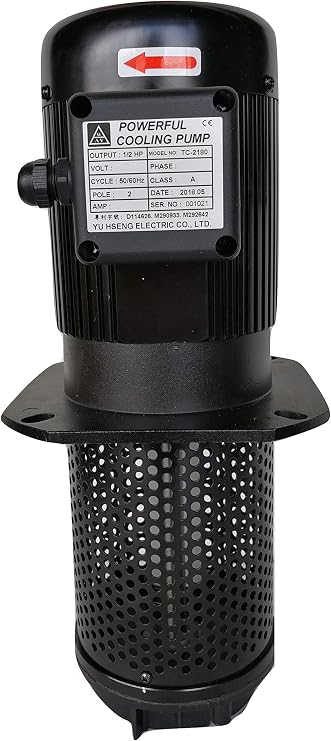 1/2 HP Coolant Pump for CNC Lathe Machine Tool Circulation, Immersion Length 180mm (7"), NPT 1" thread, Single 1 Phase 120/240V