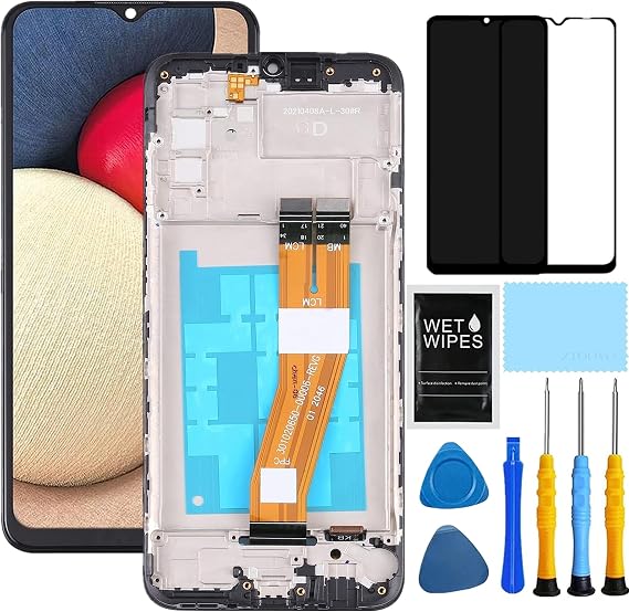 for Samsung Galaxy A02s A025u1 Screen Replacement with Frame
