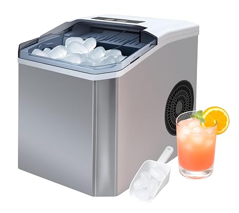 iTOMA Countertop Ice Maker Machine, 2 Sizes of Bullet Ice, 1.3L