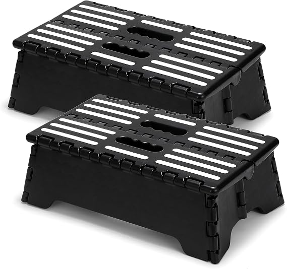5" H Step Stool Foldable Sturdy Portable Collapsible Stool with Handle 2Pcs