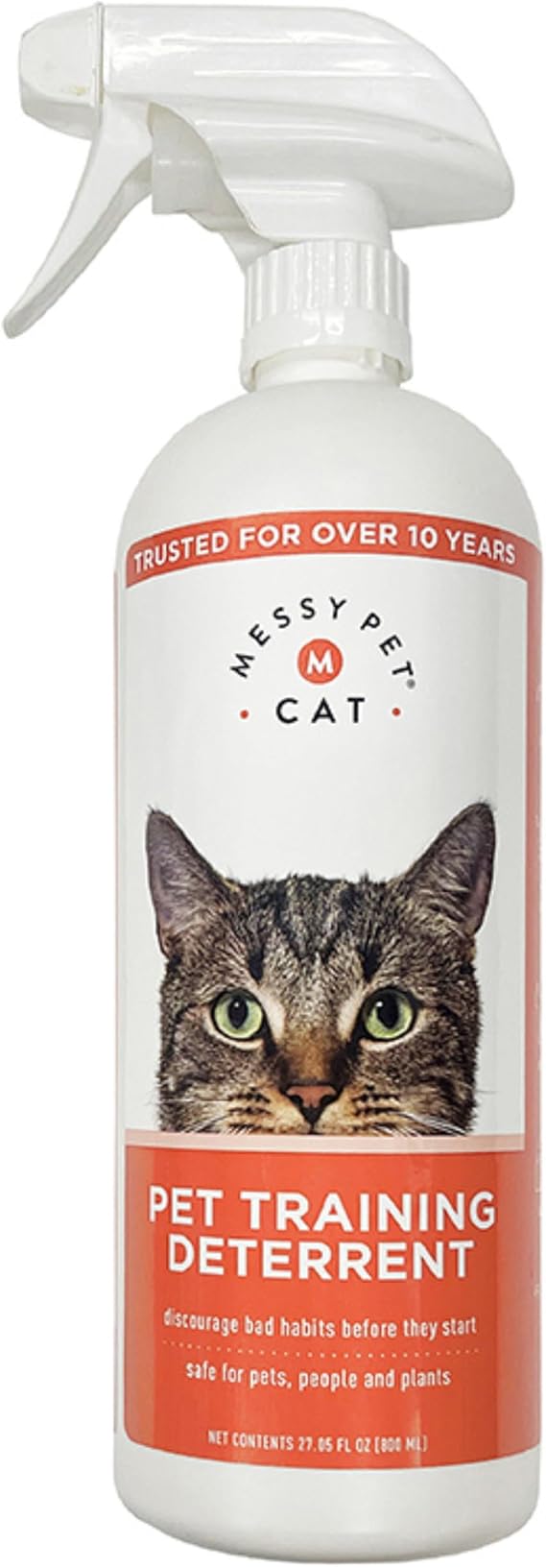 Cat Training Deterrent Spray Helps Stop Unwanted Pet Habits, Behaviors Like Scratching Furniture, Marking Territory, Indoor/Outdoor Use - 27oz