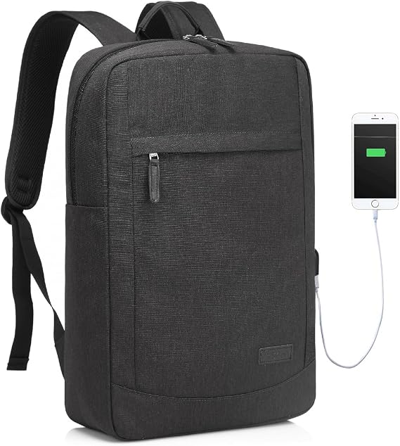 VASCHY 17 inch Laptop Backpack for Men with USB Port Lightweight Slim Business Backpack