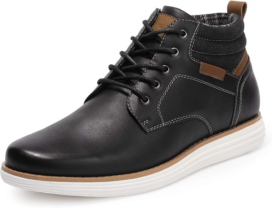 Bruno Marc Mens Ankle Boots Lace-Up Causal Boots Mid Top Sneakers Dress Boots for Men