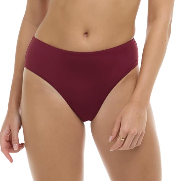 EIDON Women's Propel High Waisted Mid Coverage Bikini Bottom Swimsuit
