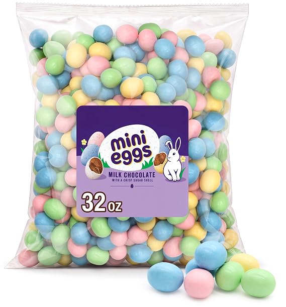 Mini Eggs Milk Chocolate Candy with Crisp Shell, 32 oz