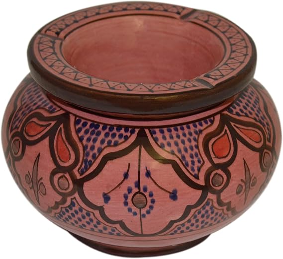 Moroccan Handmade Two-piece Ceramic Ashtray