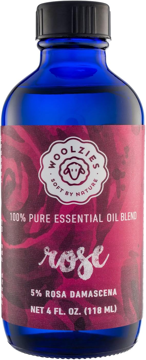 Woolzies Best Natural Rose Essential Oil Blend 4 Oz - Therapeutic & Premium Graded Aromatherapy Oil - Most Popular for Relaxation, Skin Use - for Diffusion & Topical Use