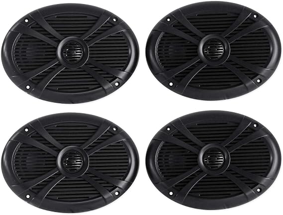 Rockville RMSTS69B 6" x 9" Water-Resistant Marine Boat Speakers, 2-Pack