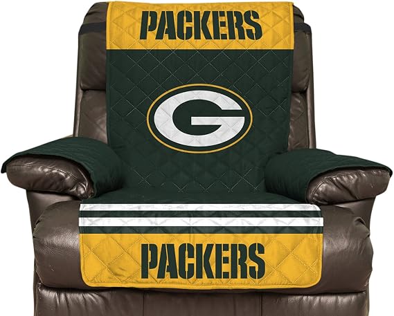 Pegasus Sports NFL Unisex NFL Recliner Reversible Furniture Protector with Elastic Straps, 80-inches by 65-inches