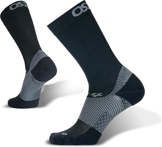 OS1st FS4 Crew length Plantar Fasciitis Socks for relief from heel and arch pain, swelling, and painful plantar fasciitis