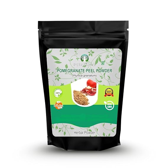 AYURVEDASHREE Pomegranate Peel Powder 50 Gm | Antioxidant for Skin | Promotes Youthful Skin | Natural Punica Granatum | Gluten Free & Non GMO | Skin Care