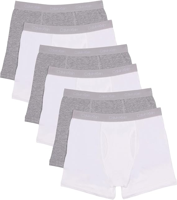 Calvin Klein Kids Boys' Modern Cotton Boxer Brief Underwear 6-Pack
