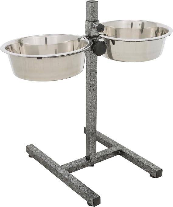 Trixie Köpek Paslanmaz Çelik Mama&Su Kabı,Ayaklı,2×2,8L/Ø24Cm