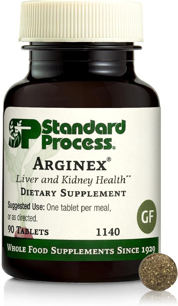 Standard Process Arginex, Vitamin A Liver & Kidney Supplement, 90 Tablets