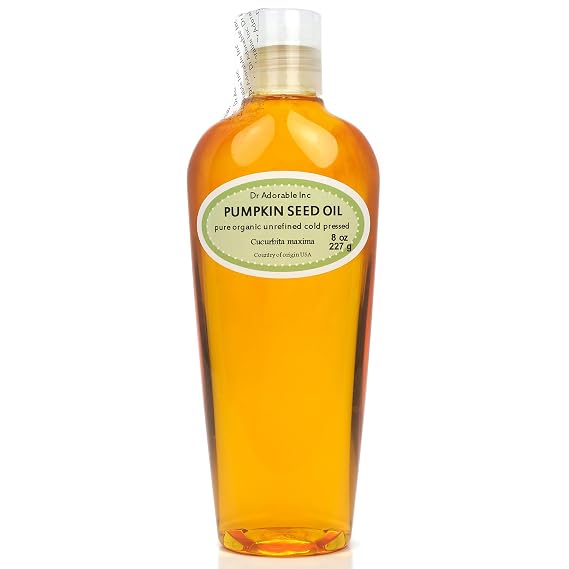 Dr Adorable - 8 oz - Pumpkin Seed Oil Unrefined - Virgin 100% Pure Natural Premium Organic Cold Pressed