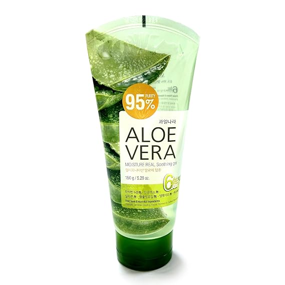 ALOE VERA 95% Moisture Real Soothing Gel 150ml for Face Body Hand Hair