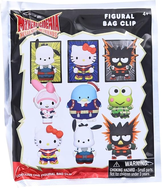 SANRIO My Hero Academia X Hello Kitty 3D Foam Bag Clip in a Blind Bag