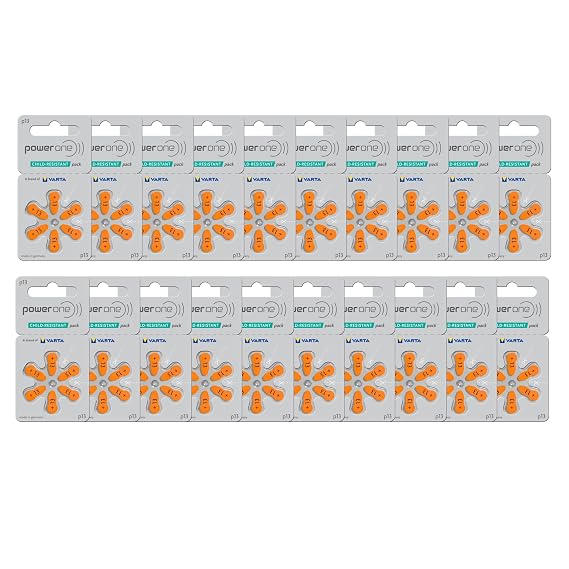 Power One Size 13 Hearing Aid Batteries (120) (p13-120)