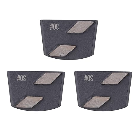 3PCS Grinding Blocks with 2 Blades 30 Grit for Concrete Cement Floor Polishing Safe Operation Efficiency