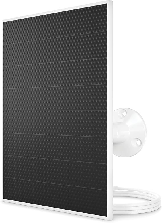 Arlo Solar Panel Charger (White), Arlo Certified Accessory, Weather Resistant, Easy Install (2025 Released), Works with: Essential Series, Go 2, Pro 3/4/5S/6/6 XL, Ultra Series, Wireless Floodlights