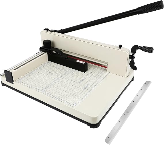 Duty Paper Cutter,17" Guillotine Paper Cutter, One Replacement Blade for Free Cortadora de Papel 400 Sheets Papers