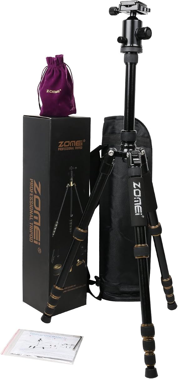 ZOMEI Z699 Magnesium Aluminum Alloy SLR Three Tripod with Ball Head Pocket Travel for DSLR
