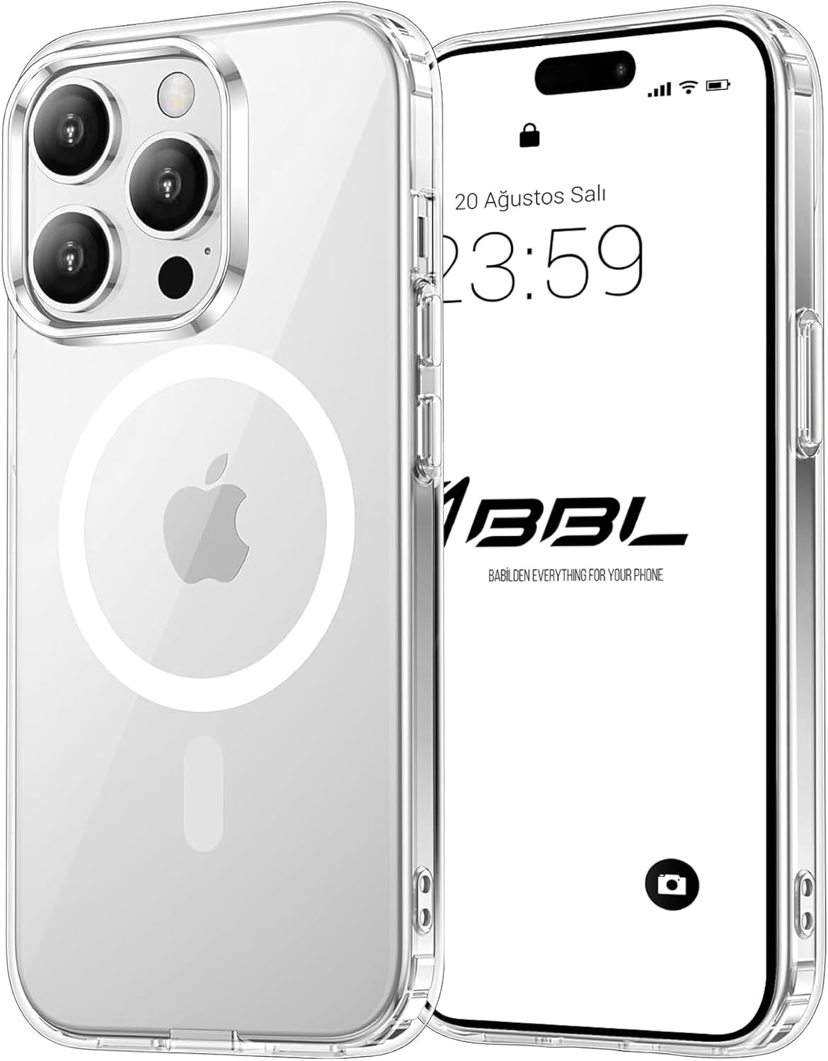 Case for iPhone 11 Pro Max from Babylon. Transparent Case with Camera Protection and Magsafe Wireless Charging
