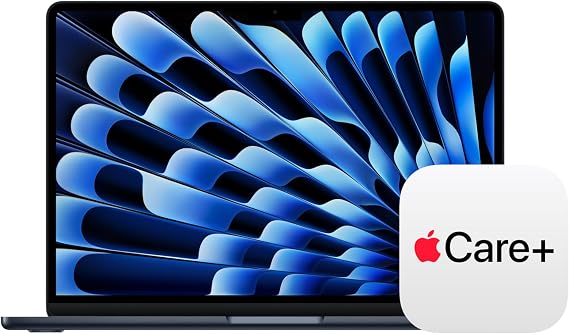 Apple 2026 MacBook Air 13-inch Laptop with M5 chip: Built for AI, 13.6-inch Display, 16GB Unified Memory, 1TB SSD, 12MP Center Stage Camera, Touch ID, Wi-Fi 7; Midnight with AppleCare+ (3 years)
