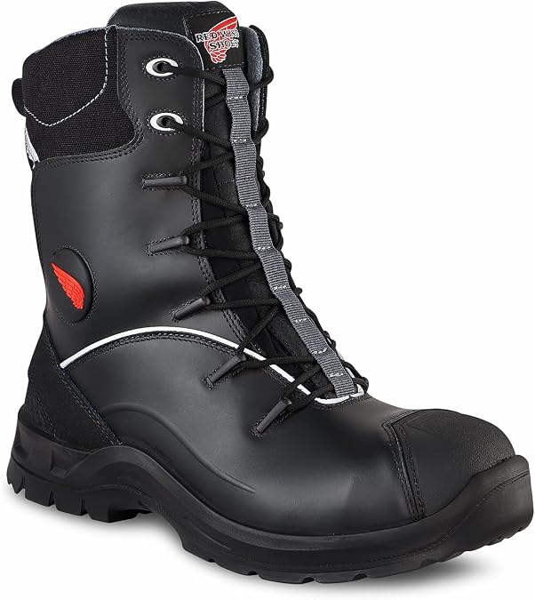 Red Wing Petroking 8-inch 3222 Safety Work Boot Side Zip Black | Various Sizes (numeric_4)