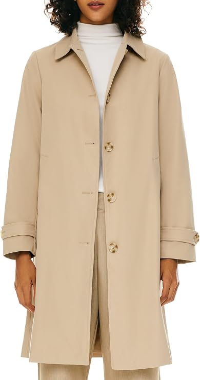 Orolay Women's Single Breasted Trench Coat Mid-Long Classic Lapel