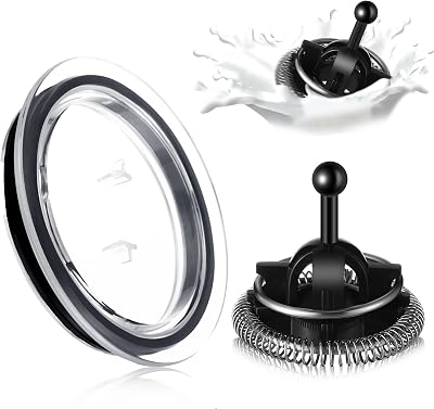 Feekoon Milk Frother Whisks Compatible with Nespresso Aeroccino 34XL, Lid Cover Compatible with Nespresso Aeroccino 3 Machine, Replacement Milk Frother Parts Machine Accessories Whisk & Lid