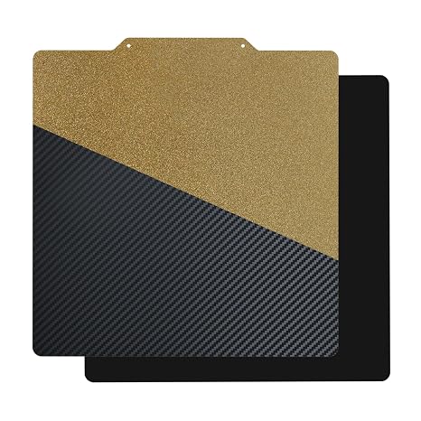 Textured PEI & Smooth PET (Carbon Fibre Pattern) Heat Bed Plate Flexible Print Bed Compatible with Artillery Genius