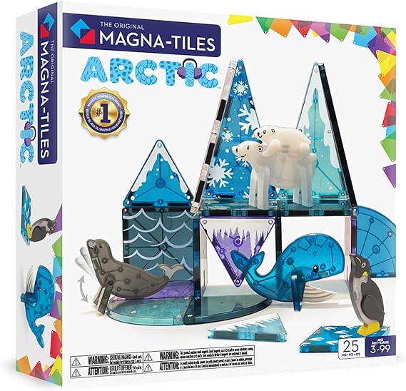 MAGNA-TILES Arctic Animals 25-Piece Magnetic Construction Set, The ORIGINAL Magnetic Building Brand
