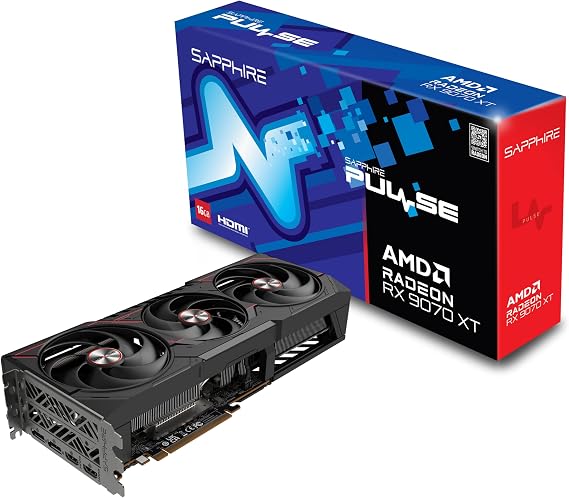 Sapphire Pulse AMD Radeon RX 9070 XT 16GB GDDR6 Gaming GPU