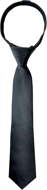 Spring Notion Boys' Solid Color Microfiber Zipper Tie