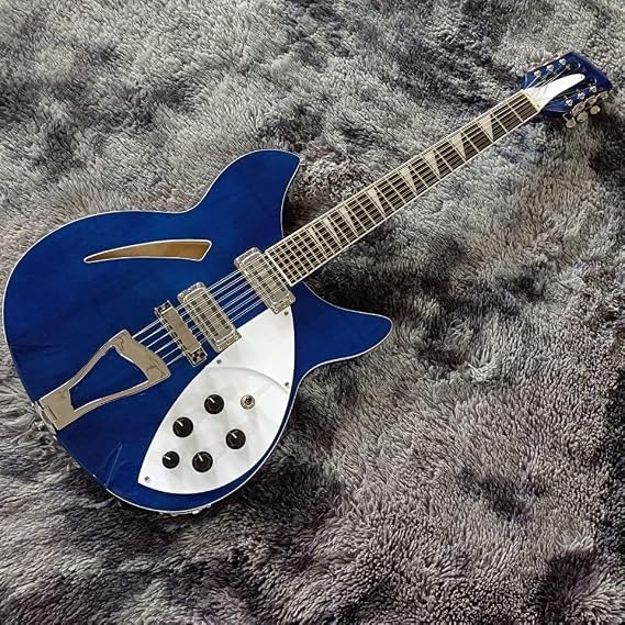 Custom 12-String Electric Guitar - Glossy White & Blue