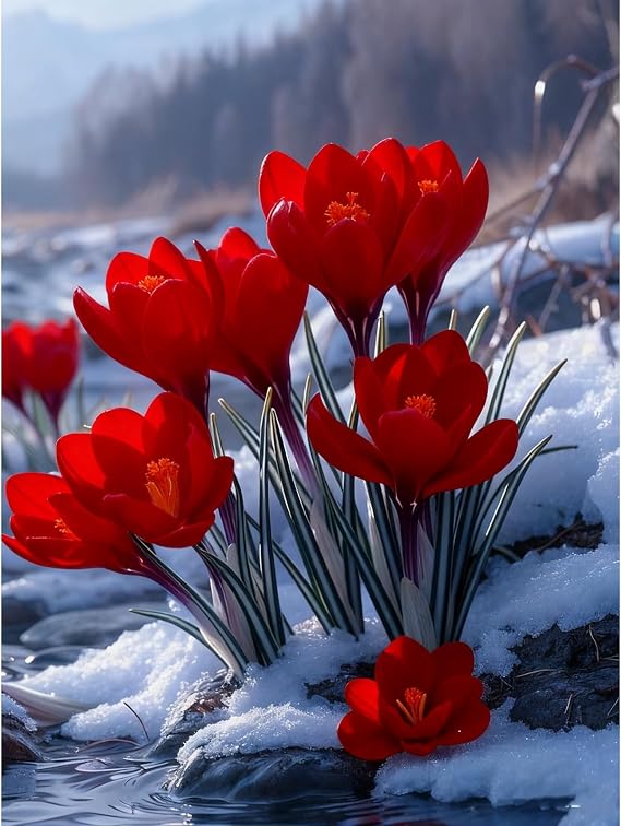 Saffron Bulbs-Mixed Crocus Bulbs UK/Wedding Flowers, Cut Flowers,Flourishes in The Garden,Perennial-3 Bulbs-F