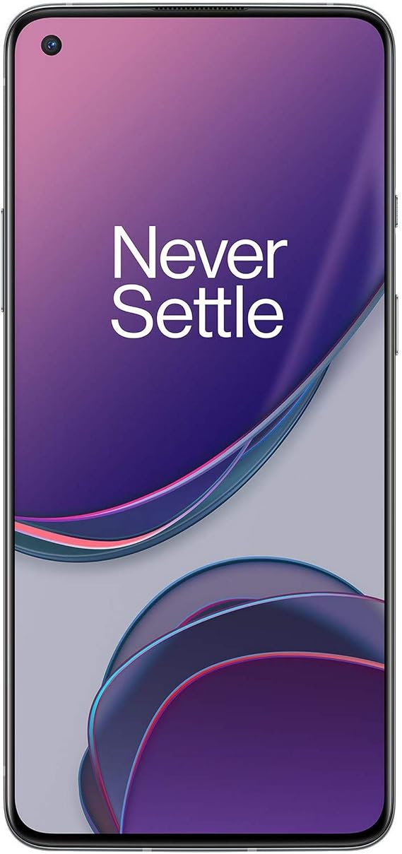 OnePlus 8T 5G KB2000, International Version (No ), 256GB 12GB RAM, Lunar Silver - GSM Unlocked