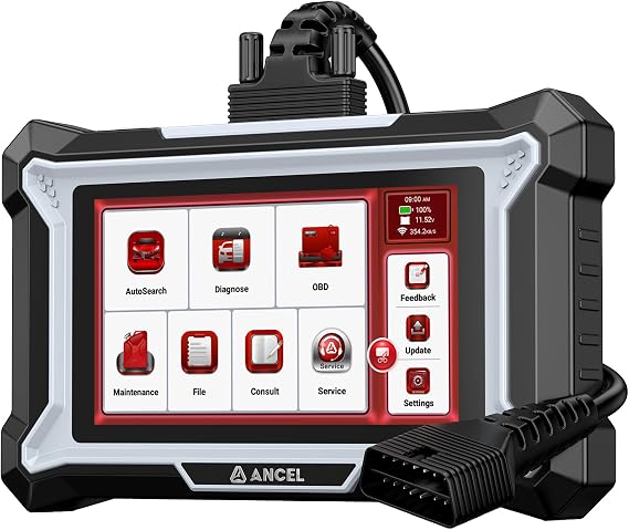ANCEL DS100 OBD2 Scanner - ABS, SRS, Transmission & Check Engine Code Reader with 7 Reset, ABS Bleeding, Oil/Brake/BMS/SAS/ETS Reset, Gear Learning, Lifetime Free Update, Online Customer Service