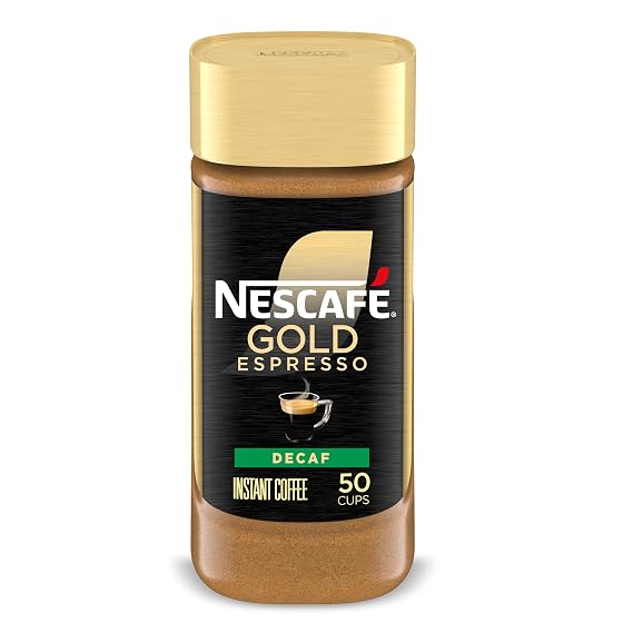 NESCAFE Gold Decaf Espresso Instant Coffee, 3.17 oz Jar