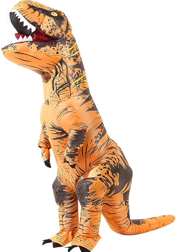8 Colour Halloween Inflatable Dinosaur Costume Adult Fancy Dinosaur Suit Blow up Trex Costume