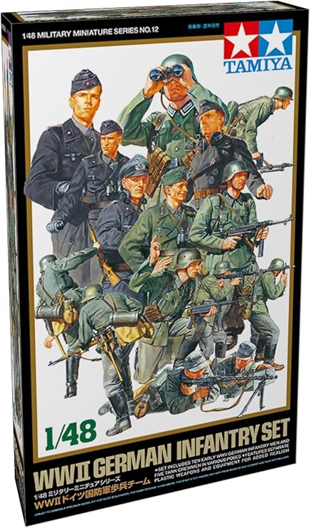 Tamiya 300032512-1:48 WWII Figure Set German Infantry (15)