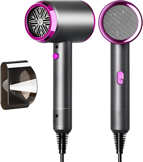 Professional Hair Dryer,High-Speed Ionic Blow Dryer with Nozzle,Constant Temperature,Compact Lightweight Hair Dryer for Home Salon Travel